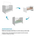 Ver imagem 5 de Berço Peroba Ben Americano Branco 3 em 1 Mini Cama Infantil