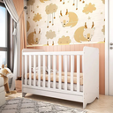Ver imagem 6 de Berço Peroba Ben Americano Branco 3 em 1 Mini Cama Infantil