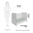Ver imagem 4 de Berço Peroba Ben Americano Branco 3 em 1 Mini Cama Infantil