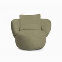 Ver imagem 5 de Poltrona Aro Giratória Bouclê 85cm 71cm X 91cm Verde Oliva