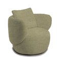 Ver imagem 2 de Poltrona Aro Giratória Bouclê 85cm 71cm X 91cm Verde Oliva