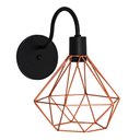 Ver imagem 2 de Kit 7 Arandela Diamante Poptem 1 Lampada Cobre 29cm