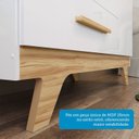 Ver imagem 7 de Cômoda 1 Porta e 4 Gavetas 100% MDF Kakau Retrô Yescasa Branco/Amêndoa