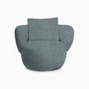 Ver imagem 4 de Poltrona Aro Giratória Bouclê 85cm 71cm X 91cm Azul