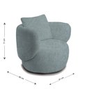 Ver imagem 3 de Poltrona Aro Giratória Bouclê 85cm 71cm X 91cm Azul