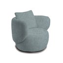 Ver imagem 2 de Poltrona Aro Giratória Bouclê 85cm 71cm X 91cm Azul