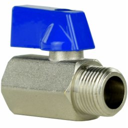 Registro Válvula Esfera Mini 1/4 Macho X 1/4 Fêmea Ar Comprimido Compressor Pneumático - 1
