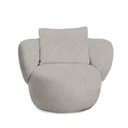 Ver imagem 4 de Poltrona Aro Giratória Bouclê 85cm 71cm X 91cm Cinza