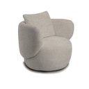 Ver imagem 2 de Poltrona Aro Giratória Bouclê 85cm 71cm X 91cm Cinza