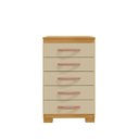 Ver imagem 7 de Guarda-Roupa Casal 6 Portas 2 Gavetas e Cômoda 5 Gavetas Itapema Off White/Carvalho Americano