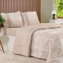 Ver imagem 2 de Edredom Solteiro Bella Cama Malha 125g/m² 100% Algodão 160x220cm Bene Casa Bege
