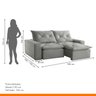 Sofá Retrátil e Reclinável 180cm Firenze - 3