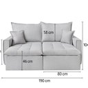Ver imagem 4 de Sofá Cama Dallas 190 cm sem Caixa Veludo Azul Marinho