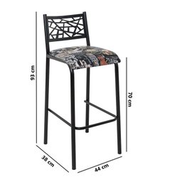 Conjunto 2 Banquetas com Assento Fixo para Cozinha - 4 Conjunto 2 Banquetas com Assento Fixo para Cozinha - 4