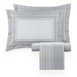 Jogo de Cama Casal 200 Fios Tivar - Kacyumara Cinza - 2