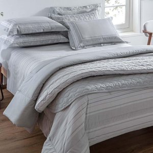 Jogo de Cama Casal 200 Fios Tivar - Kacyumara Cinza