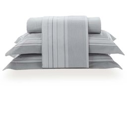 Jogo de Cama Casal 200 Fios Tivar - Kacyumara Cinza - 3