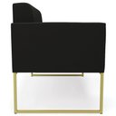 Ver mais imagens de Sofá Namoradeira Base Industrial Dourado Ana Suede Preto - Ibiza