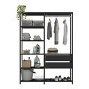 Ver imagem 3 de Armário Multiuso de Lavanderia Modulado 135cm 2 Peças Multimóveis Mp5058 Preto