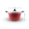 Caçarola Grande Família Vermelha 26 Cm de Diâmetro, Alumínio Reforçado e 5 Camadas Antiaderente - 6