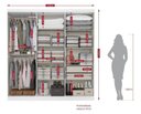 Ver mais imagens de Guarda Roupa Casal 6 Portas e 2 Gavetas 219 x 210cm Presence Branco