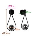 Ver imagem 2 de Arandela Pingo Negro e Branco Globo Vidro Bella Iluminação TR002B ST2471