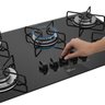 Cooktop a Gás Fischer 5 Bocas Fit Line Trempe Esmaltada Aramado - 2