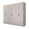 Guarda-roupa Casal Vaticano 6 Portas 2 Gavetas Branco - Panorama Móveis - 2