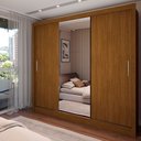 Ver imagem 1 de Guarda-roupa Casal Colie 3 Portas 3 Gavetas com Espelho Cinamomo - Panorama Móveis