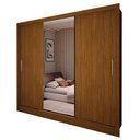 Ver imagem 3 de Guarda-roupa Casal Colie 3 Portas 3 Gavetas com Espelho Cinamomo - Panorama Móveis