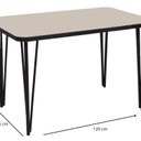 Ver imagem 2 de Conjunto Sala de Jantar Mesa com 4 Cadeiras Antonia Preto/Nude