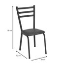 Ver imagem 3 de Conjunto Sala de Jantar Mesa com 4 Cadeiras Antonia Preto/Nude