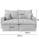 Ver imagem 4 de Sofá Cama Dallas 210 Cm sem Caixa Veludo