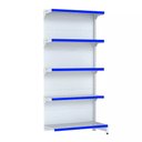 Ver imagem 1 de Gondola Parede 202 Fit Continuação Branco 5 Bandeja Pe Azul