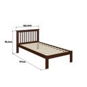 Ver imagem 3 de Cama de Solteiro Júlia de Madeira Maciça Marrom/Walnut