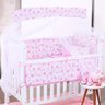 Edredom de Berço Malha 100% Algodão Antialérgico 95x140cm Elefantinho Rosa - 1