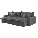 Ver imagem 3 de Sofá Cama Áustria 3 Lugares Retrátil Reclinável 210cm Veludo Cinza
