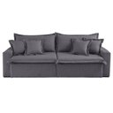 Ver imagem 5 de Sofá Cama Áustria 3 Lugares Retrátil Reclinável 210cm Veludo Cinza