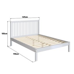 Cama de Casal Lucy de Madeira Maciça com Lastro - 3