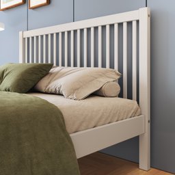 Cama de Casal Lucy de Madeira Maciça com Lastro - 4
