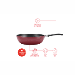 Wok Brinox Garlic Antiaderente 2,3 Litros Ø 24 X 7 Cm Vermelho - 2