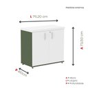 Ver imagem 4 de Armário para Escritório Baixo 2 Portas com Chave