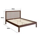 Ver imagem 3 de Cama de Casal Lucy de Madeira Maciça com Lastro Marrom/Walnut