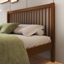 Ver imagem 4 de Cama de Casal Lucy de Madeira Maciça com Lastro Marrom/Walnut