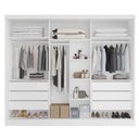 Ver imagem 2 de Guarda-roupa Casal 3 Portas 6 Gavetas - Bergamo-branco - Bianchi Móveis