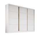 Ver imagem 1 de Guarda-roupa Casal 3 Portas 6 Gavetas - Bergamo-branco - Bianchi Móveis