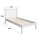 Ver imagem 3 de Cama de Solteiro Lucy de Madeira Maciça com Lastro