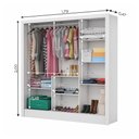 Ver imagem 7 de Guarda Roupa Casal Fortaleza 3 Portas Carioca Móveis