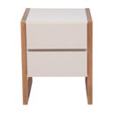 Ver imagem 2 de Mesa de Cabeceira em Madeira Maciça e MDF Fauri Bege
