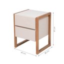 Ver imagem 3 de Mesa de Cabeceira em Madeira Maciça e MDF Fauri Bege
